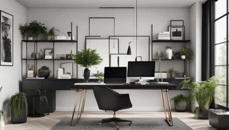 black and white office decorating ideas