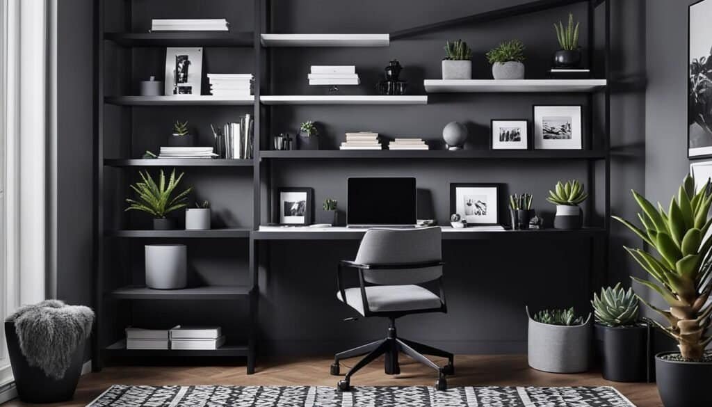 gray home office